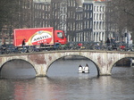 SX21589 Pedelo underneath bridge with Beer delivery lorry.jpg